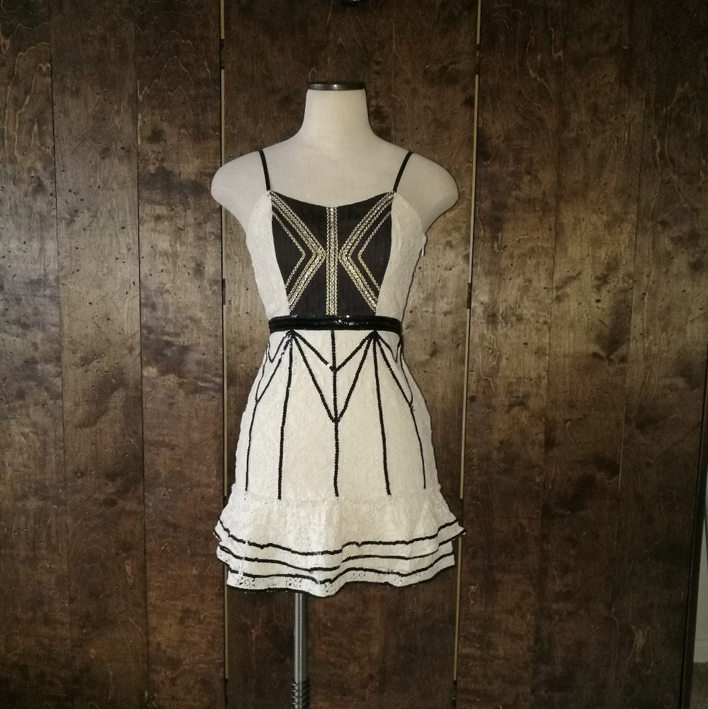 NWT Free People Lace Coquette Mini Dress
